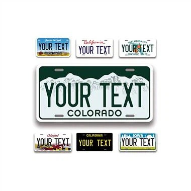 Vlastní textová hliníková poznávací značka